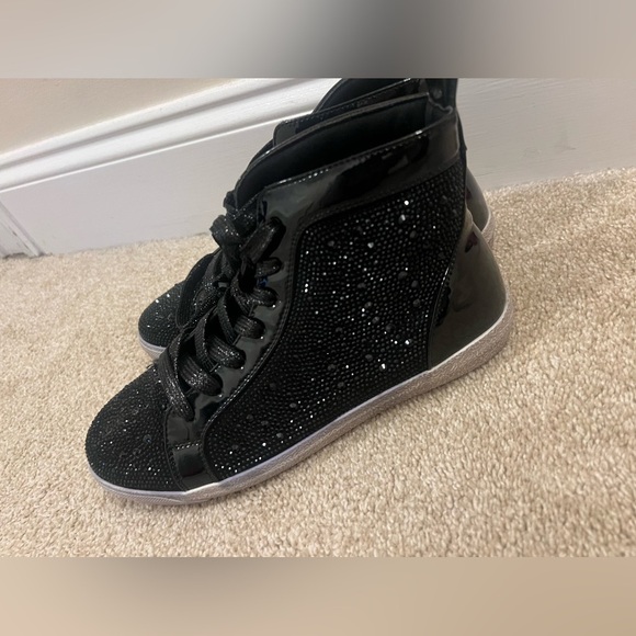 Ninety Union Foxy High Top Athletic Fashion Sneaker with Rhinestones - Picture 5 of 6